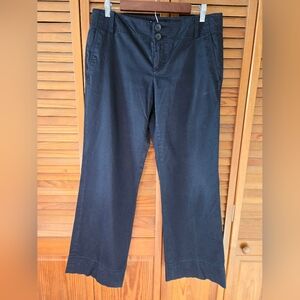 Banana Republic Black Wide Leg Mid Rise Trousers.